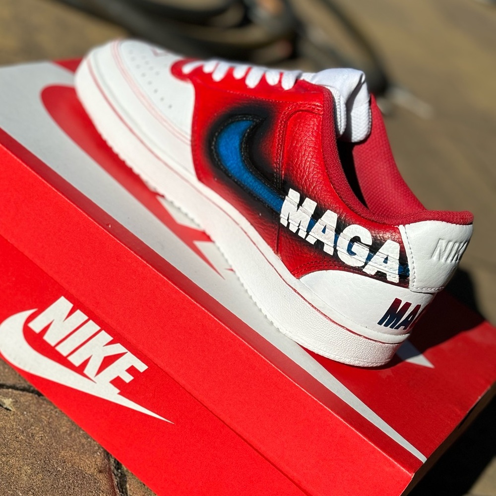 For all my MAGA fans, this one is for you!! Custom President Trump 2024 Sneakers - Picture 6 of 9